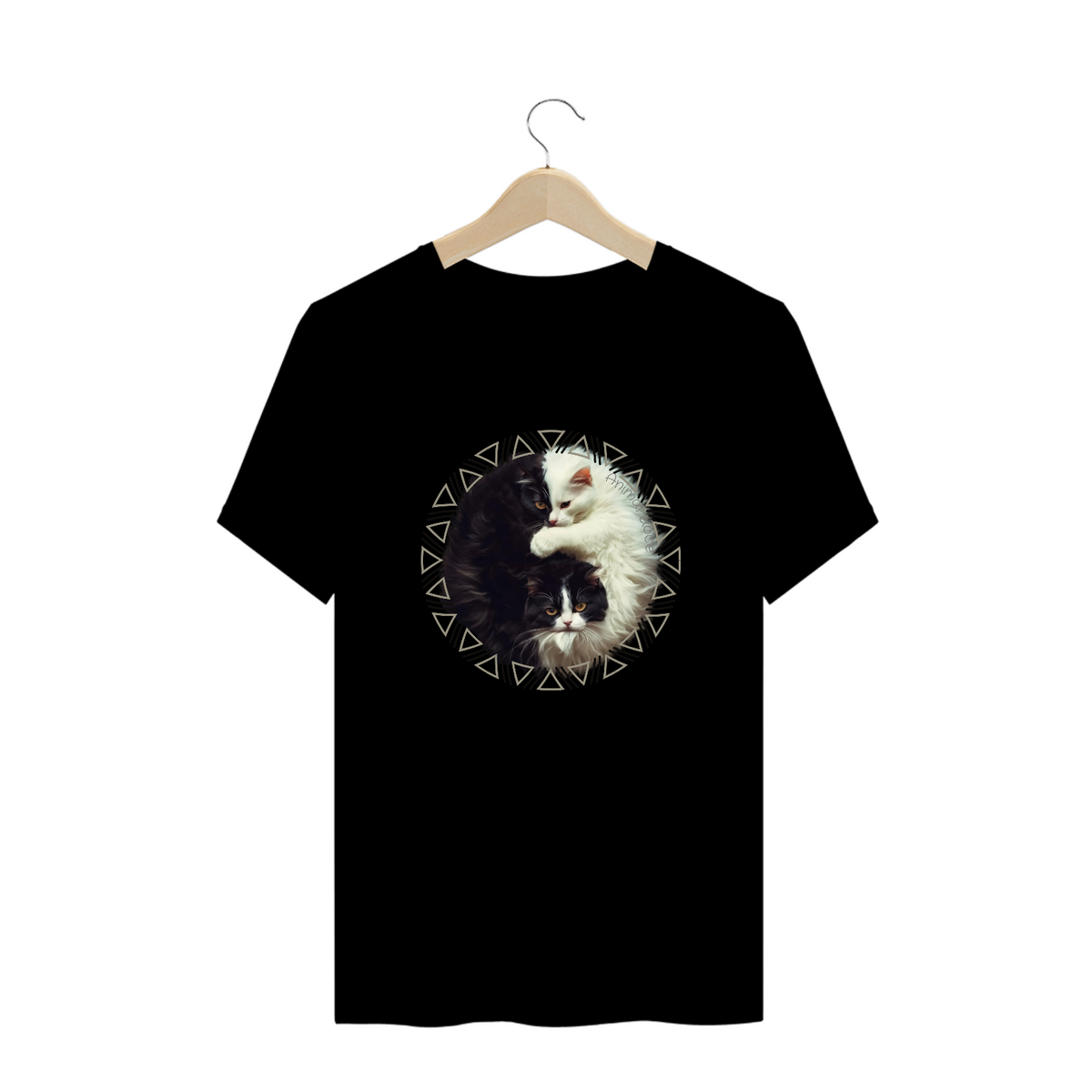 Nome do produto: CAMISETA T-SHIRT PLUS SIZE, CAT YIN YANG