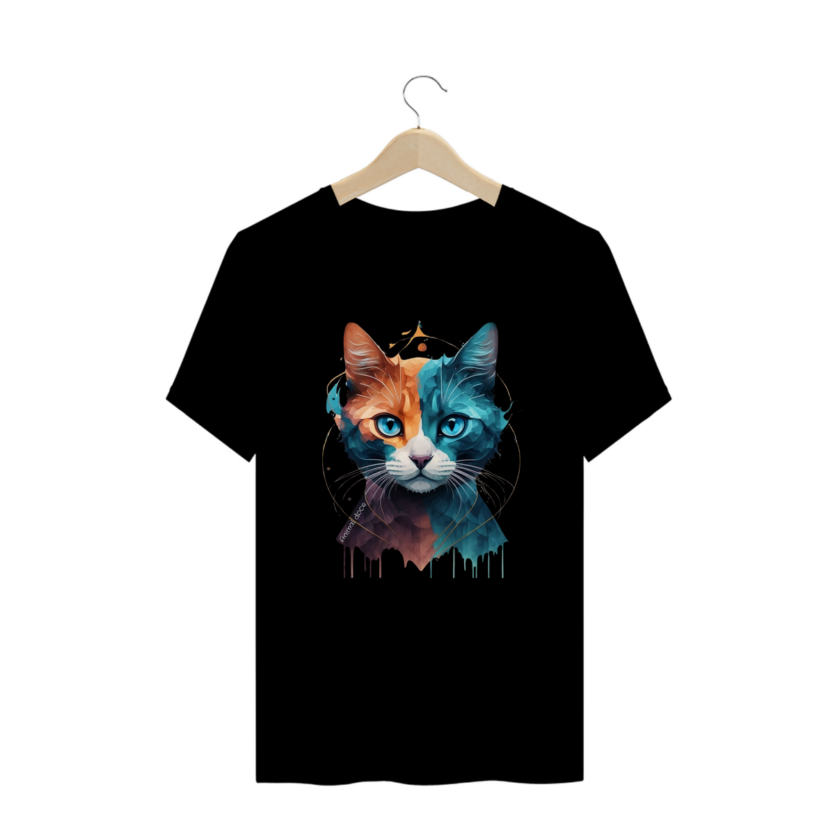 Nome do produto: CAMISETA T-SHIRT PLUS SIZE, COLORFUL CAT