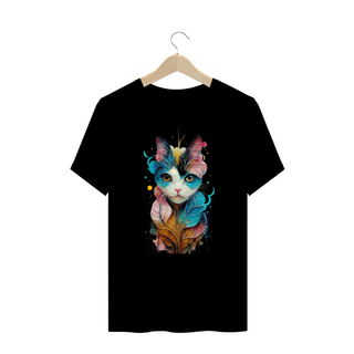 CAMISETA T-SHIRT PLUS SIZE, LEAF CAT 