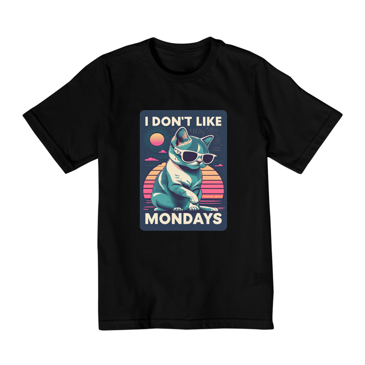 Nome do produto: CAMISETA QUALITY INFANTIL CAT, I DON\'T LIKE MONDAYS-2 A 8 ANOS 