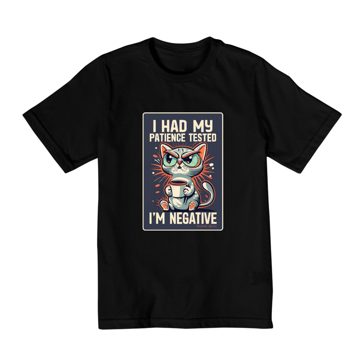 Nome do produto: CAMISETA QUALITY INFANTIL CAT, I HAD MY PATIENCE TESTED-2 A 8 ANOS