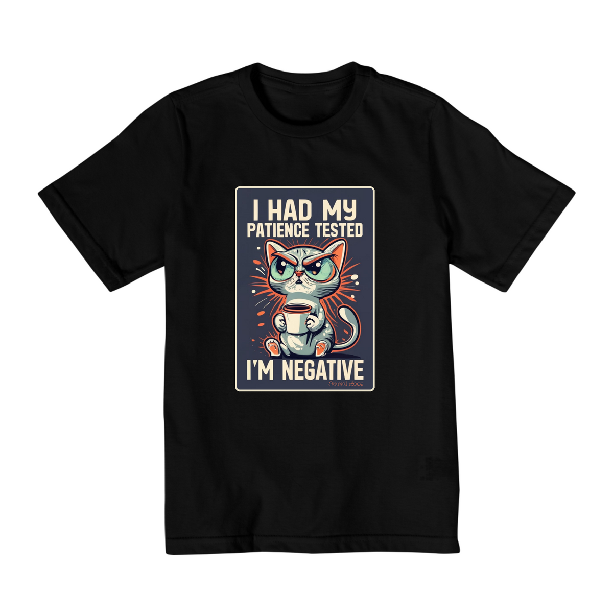 Nome do produto: CAMISETA QUALITY INFANTIL CAT, I HAD MY PATIENCE TESTED-10 A 14 ANOS