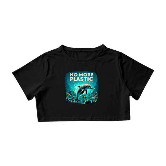 CAMISA CROPPED, DOLPHIN NO MARE PLASTIC