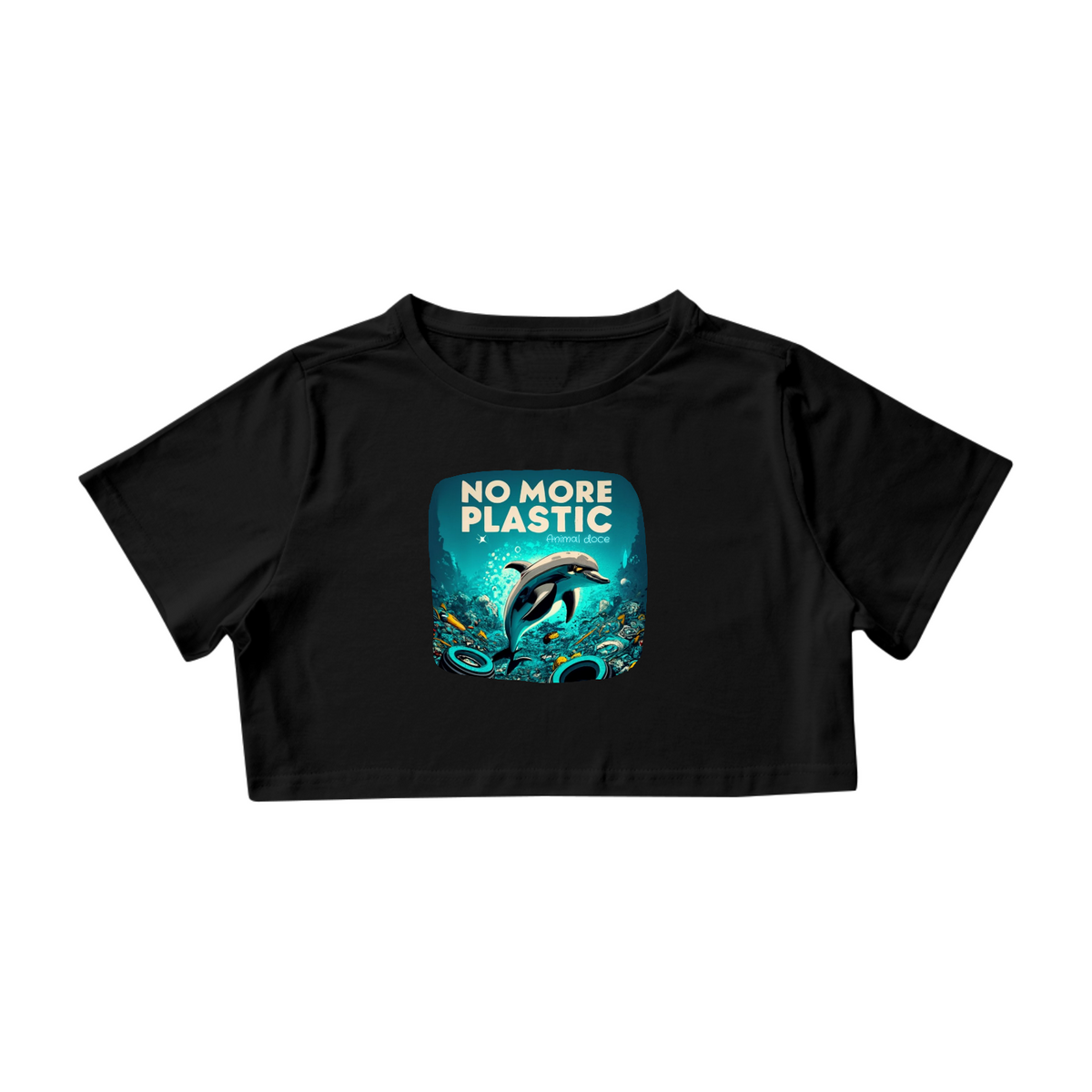 Nome do produto: CAMISA CROPPED, DOLPHIN NO MARE PLASTIC