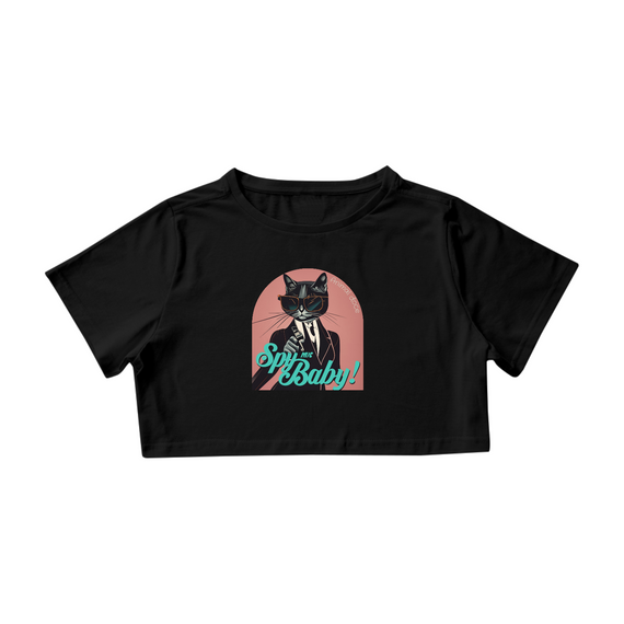 CAMISA CROPPED CAT, SPY ME BABY 