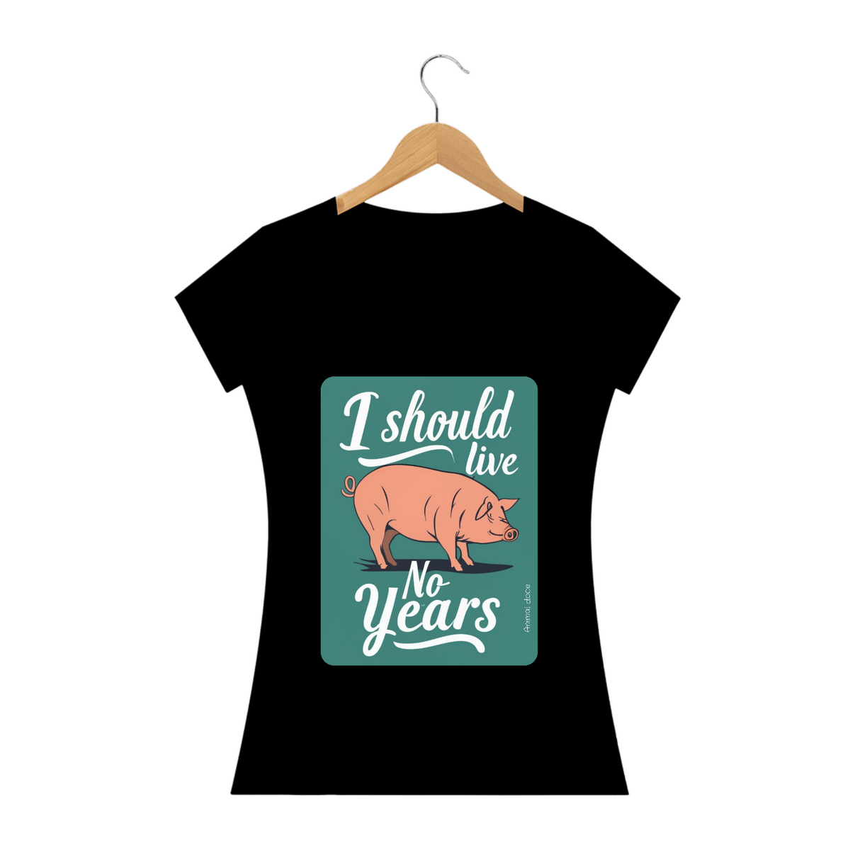 Nome do produto: CAMISETA BABY LONG PRIME PIG, LINHA VEGAN, I SHOULD LIVE