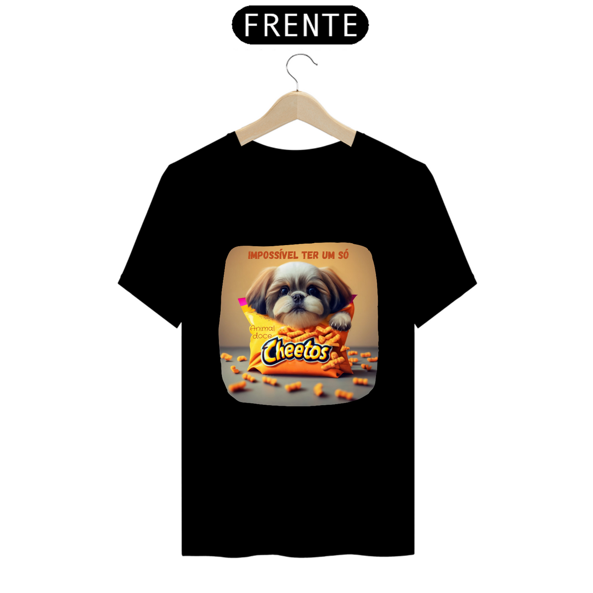 Nome do produto: CAMISETA T-SHIRT PRIME, DOG CHEETOS IMPOSSIVEL TER UM SO