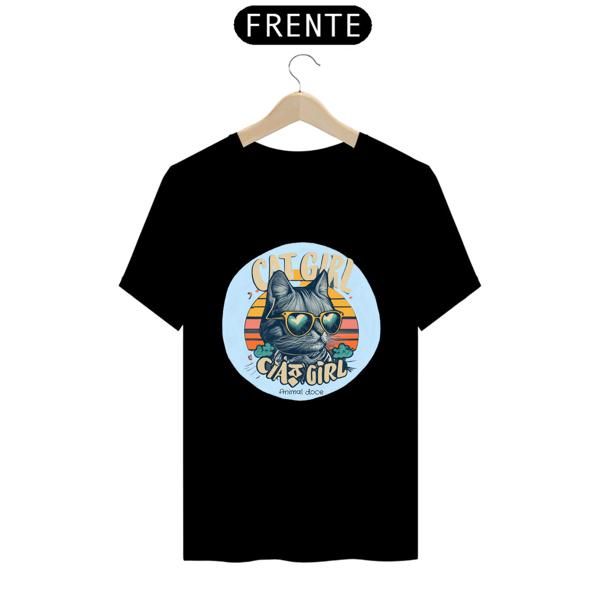 Nome do produto: CAMISETA T-SHIRT PRIME, CAT GIRL