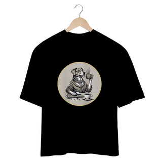 Nome do produtoCAMISETA OVERSIZED DOG, GOLDEN COFFEE OVAL PB