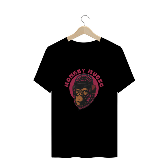 CAMISETA T-SHIRT PLUS SIZE, MONKEY MUSIC