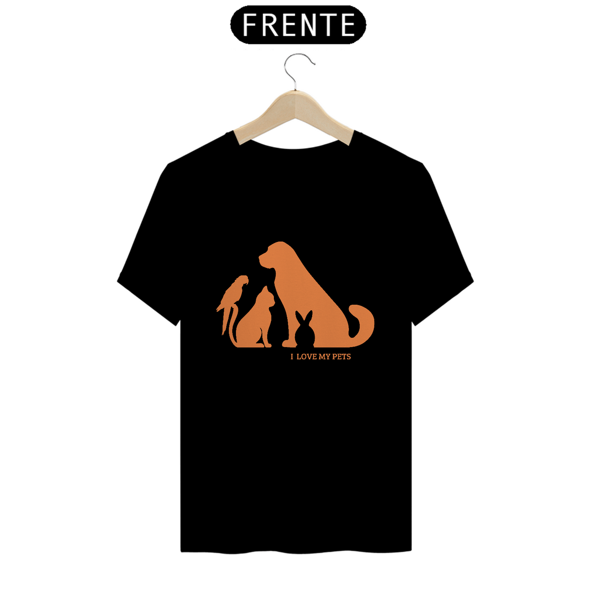 Nome do produto: CAMISETA T-SHIRT PRIME, I LOVE MY PETS