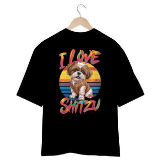 Nome do produtoCAMISETA OVERSIZED COSTAS DOG, I LOVE SHIH-TZU