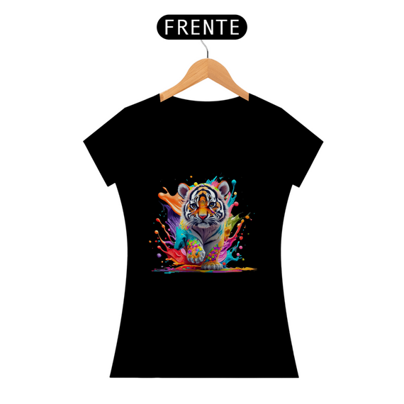 CAMISETA BABY LONG PRIME, COLORFUL TIGER