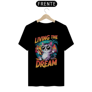 Nome do produtoCAMISETA T-SHIRT PIMA CAT, LIVING THE DREAM