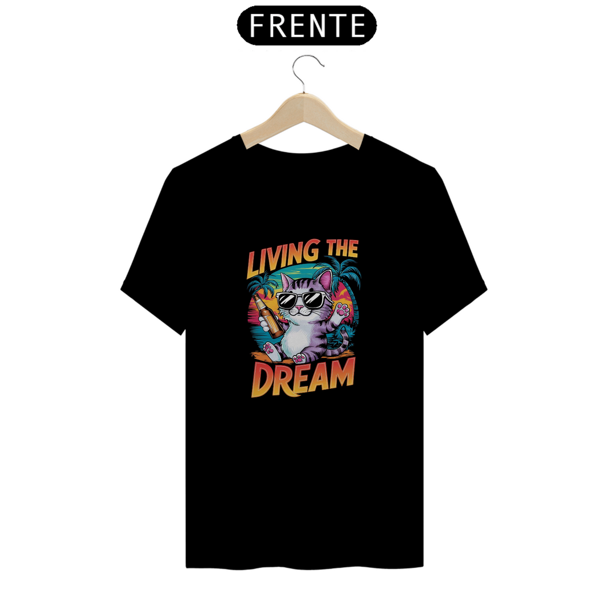 Nome do produto: CAMISETA T-SHIRT PRIME CAT, LIVING THE DREAM