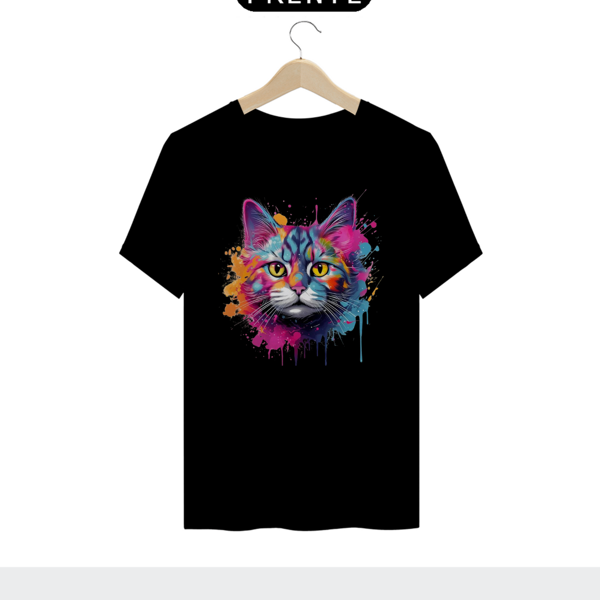 Nome do produto: CAMISETA T-SHIRT PRIME, CAT COLORFUL