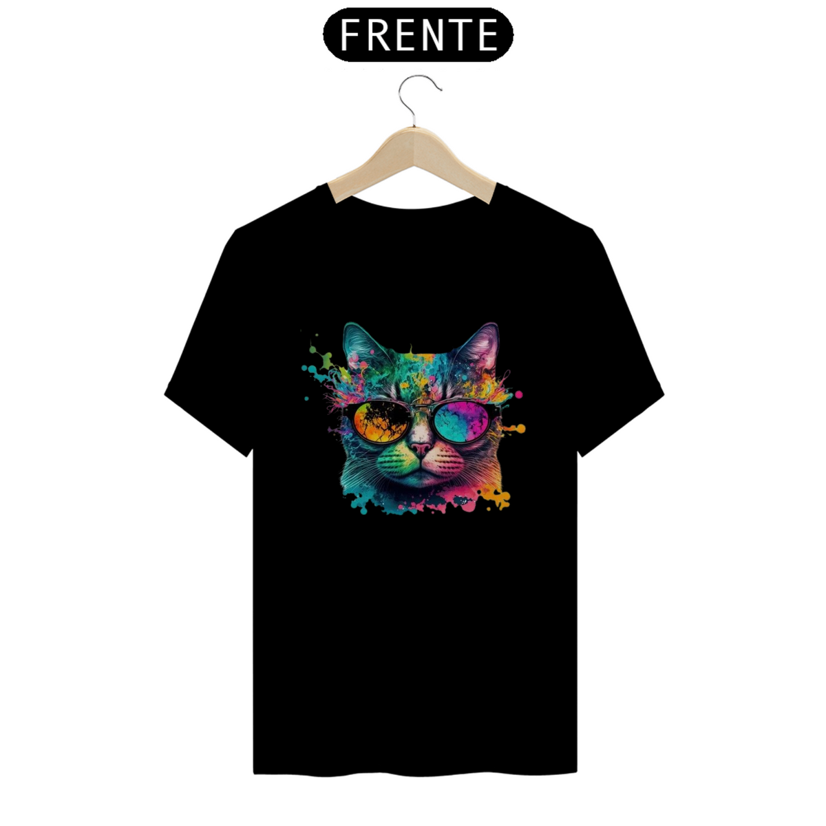 Nome do produto: CAMISETA T-SHIRT PRIME, CAT COLORFUL