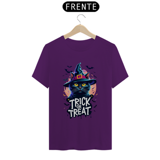 Nome do produtoCAMISETA T-SHIRT CLASSIC, BLACK CAT HALLOWEEN, TRICK OR TREAT