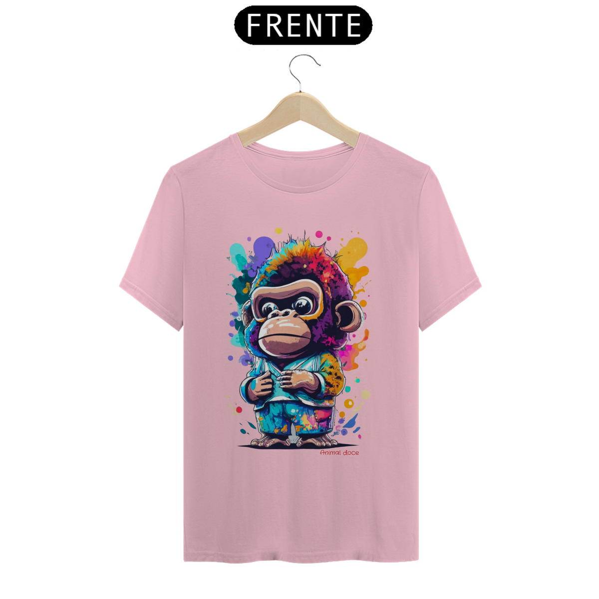 Nome do produto: CAMISETA T-SHIRT ALGODÃO PIMA, KING MONKEY