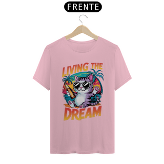 Nome do produtoCAMISETA T-SHIRT PIMA CAT, LIVING THE DREAM