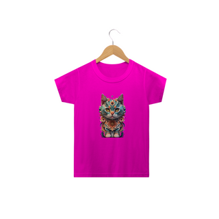 Nome do produtoCAMISETA CLASSIC INFANTIL, COLORFUL CAT-2 A 14 ANOS