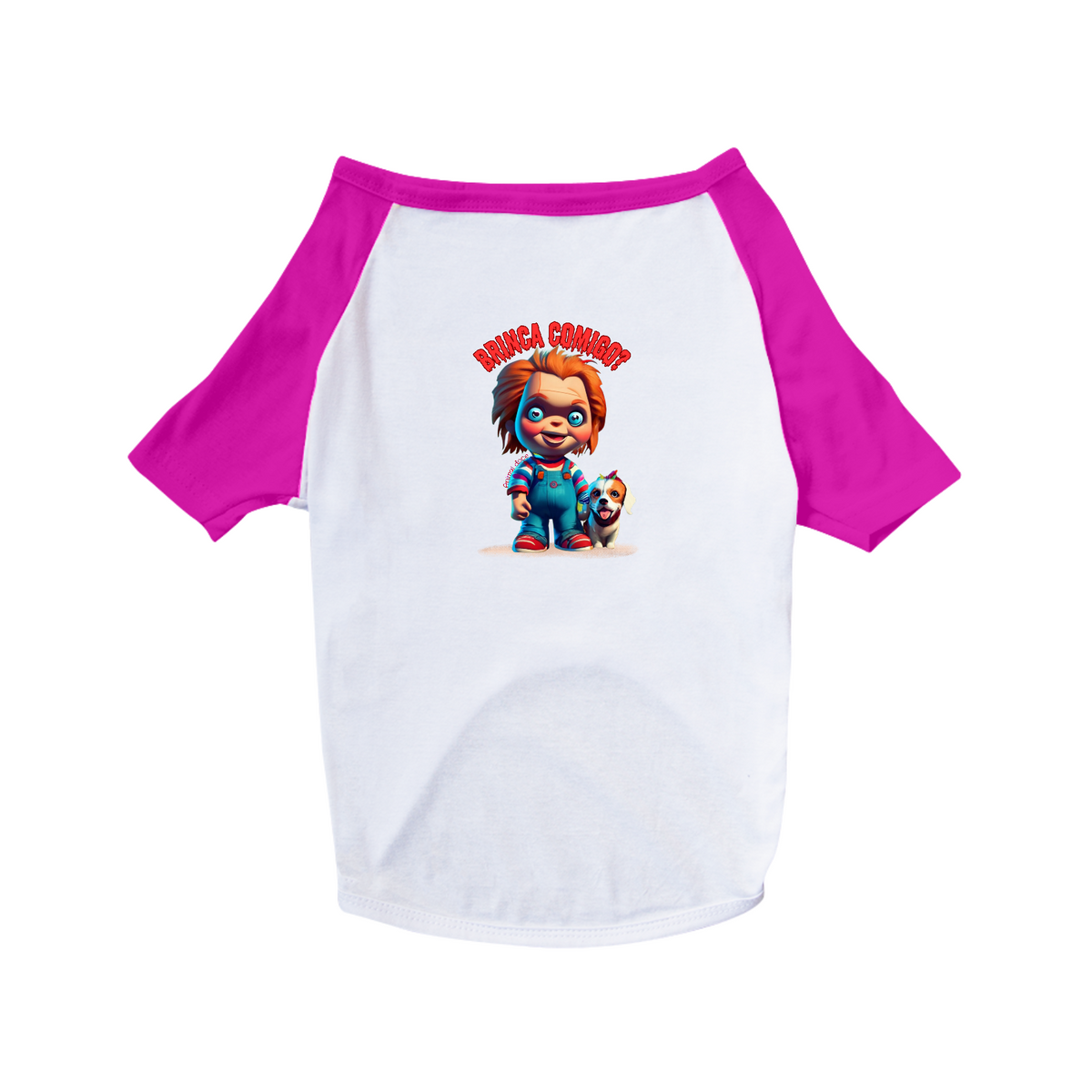 Nome do produto: CAMISA PET DOG, LINHA FILME CHUCKY BRINCA COMIGO