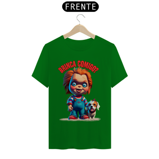 Nome do produtoCAMISETA T-SHIRT CLASSIC DOG, LINHA FILME CHUCKY BRINCA COMIGO