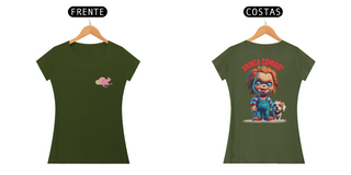 Nome do produtoCAMISETA BABY LONG QUALITY DOG FRENTE E COSTAS, LINHA FILME CHUCKY BRINCA COMIGO