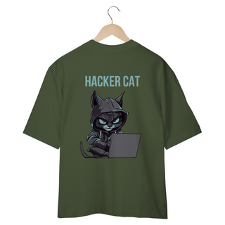 Nome do produtoCAMISETA OVERSIZED COSTAS, HACKER CAT 