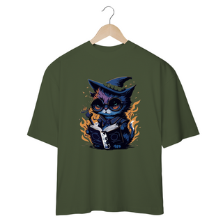 Nome do produtoCAMISETA OVERSIZED, BLACK CAT HALLOWEEN