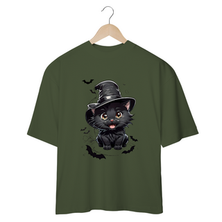 Nome do produtoCAMISETA OVERSIZED, BLACK CAT HALLOWEEN