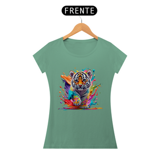 Nome do produtoCAMISETA BABY LONG ESTONADA, COLORFUL TIGER