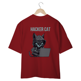 Nome do produtoCAMISETA OVERSIZED COSTAS, HACKER CAT 