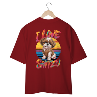 Nome do produtoCAMISETA OVERSIZED COSTAS DOG, I LOVE SHIH-TZU