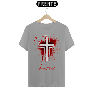 Nome do produtoCristã Camiseta Unisex Cruz Beranca e Vermelha