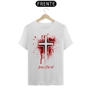 Nome do produtoCristã Camiseta Unisex Cruz Beranca e Vermelha