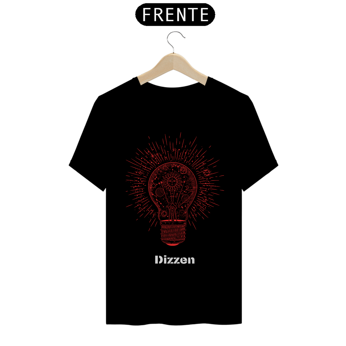 Nome do produto: camiseta adulto masculino e feminino  lampada exoterica vermelha