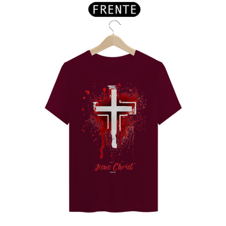 Nome do produtoCristã Camiseta Unisex Cruz Beranca e Vermelha