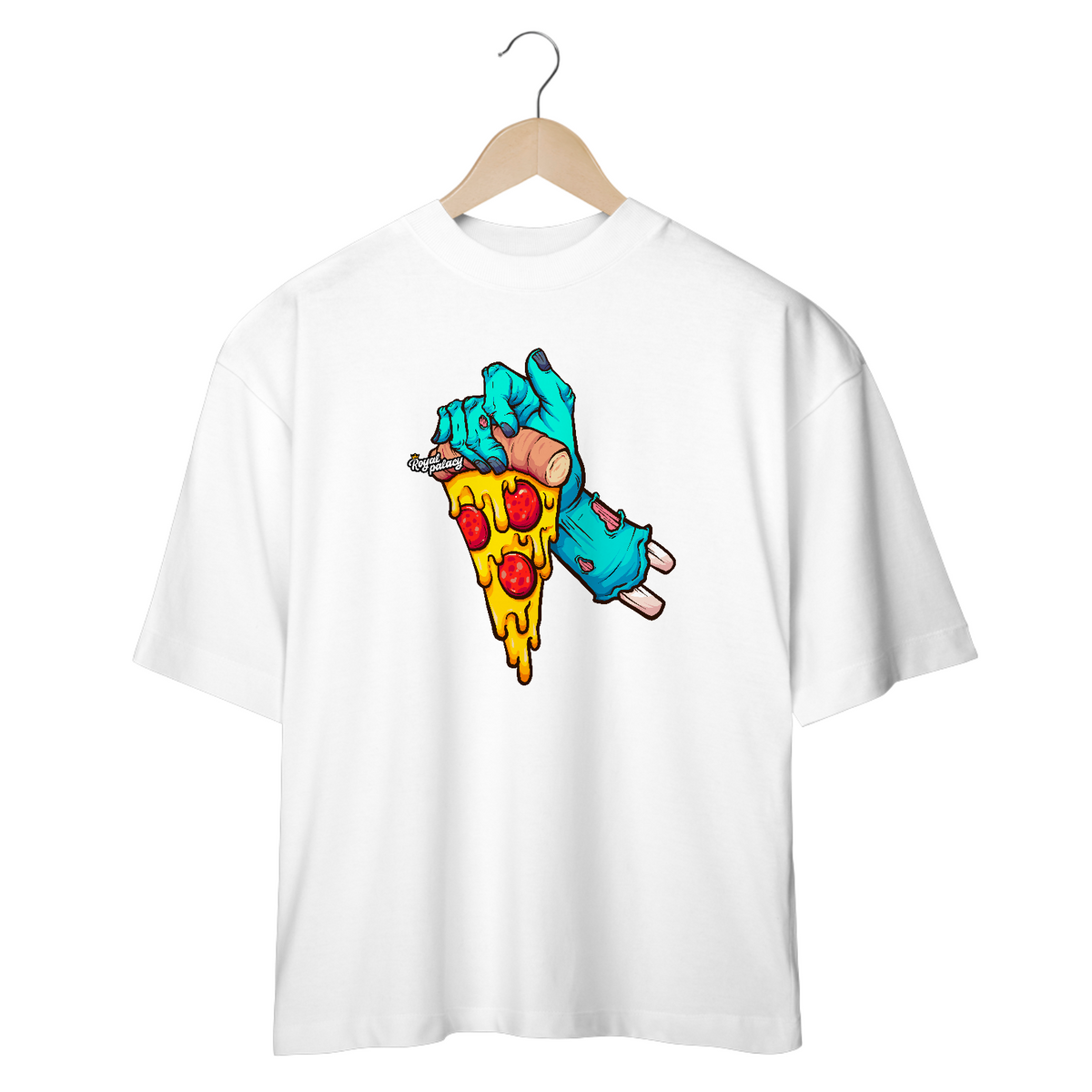 Nome do produto: Camiseta Pizza Royal -  OVERSIZED