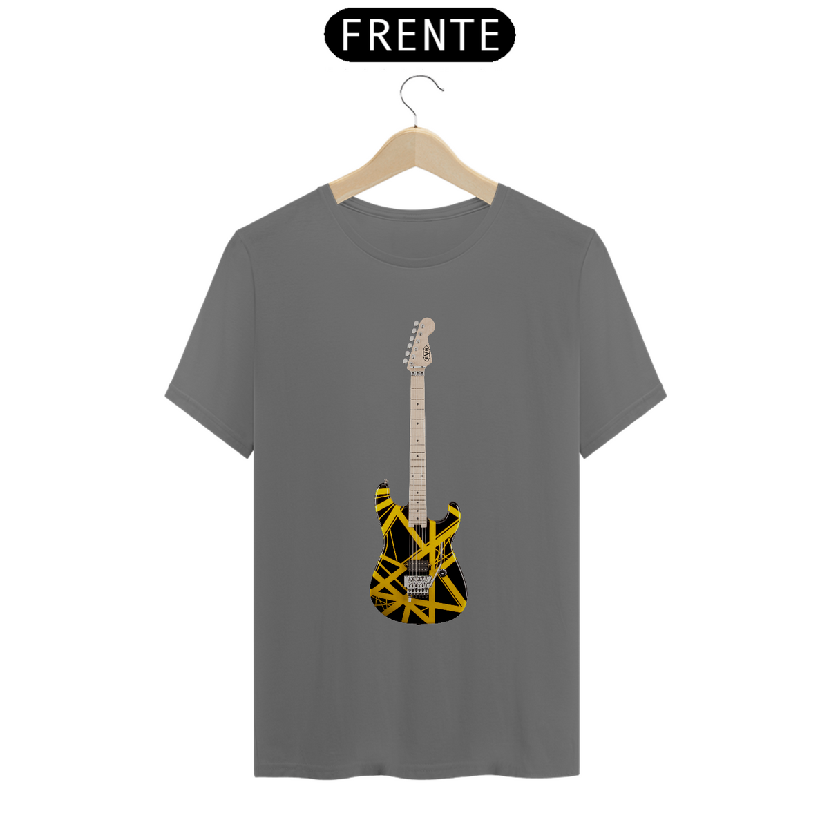 Nome do produto: T-Shirt Estonada - Guitarra EVH Striped Series Black Yellow