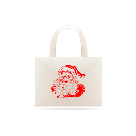 Eco Bag - Papai Noel 1 - Vermelho