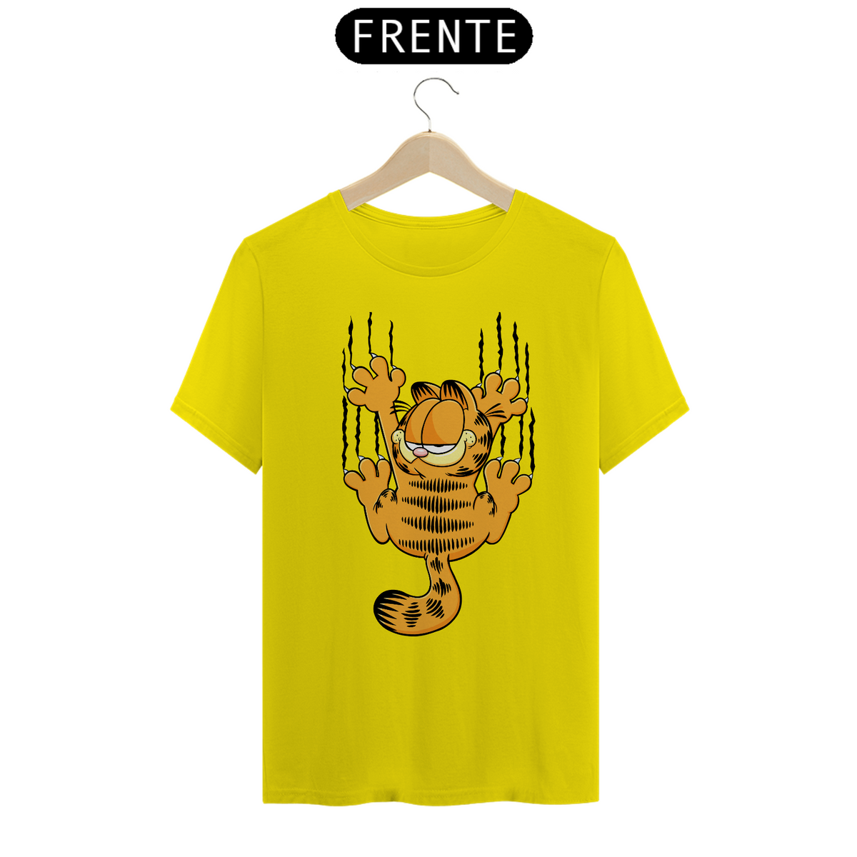 Nome do produto: Camiseta T-Shirt Quality - Garfield Agarradinho - Model 1