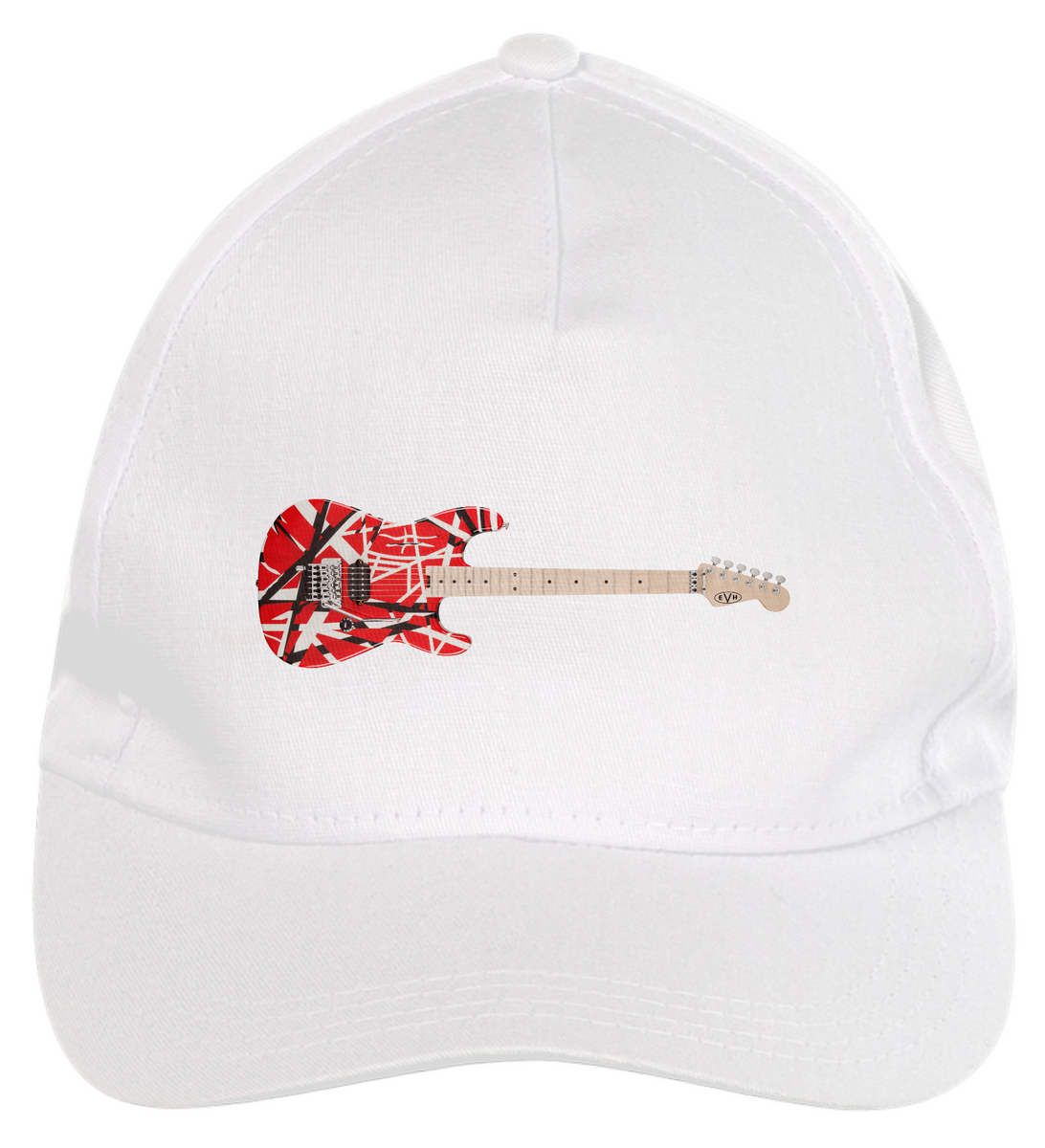 Nome do produto: Boné de Brim - Guitarra EVH Striped Series Red Black White
