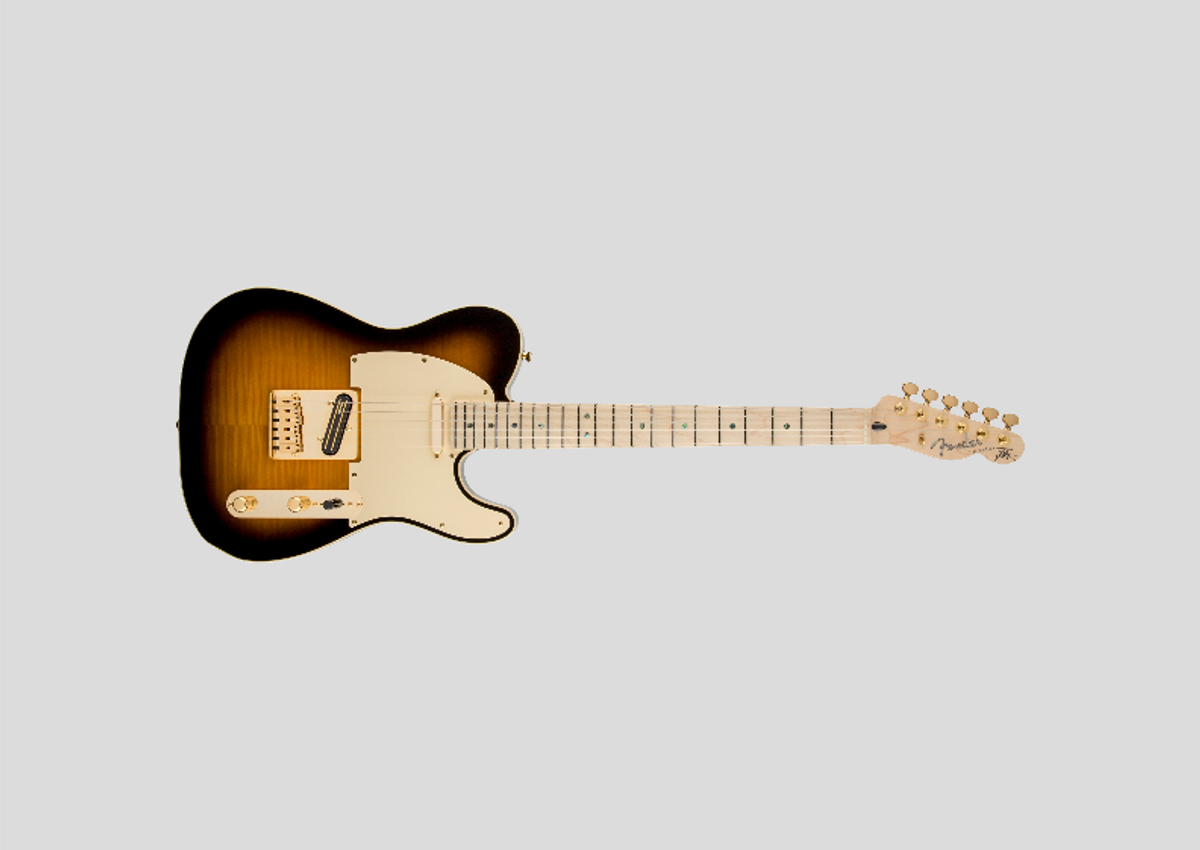 Nome do produto: Poster Paisagem - Guitarra Fender Telecaster Richie Kotzen Siganture Tobacco Burst - Model 1