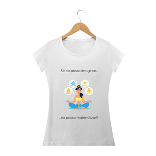 Camiseta Baby Long Prime - Branca - Se eu posso imaginar, eu posso materializar!!! Modelo 3