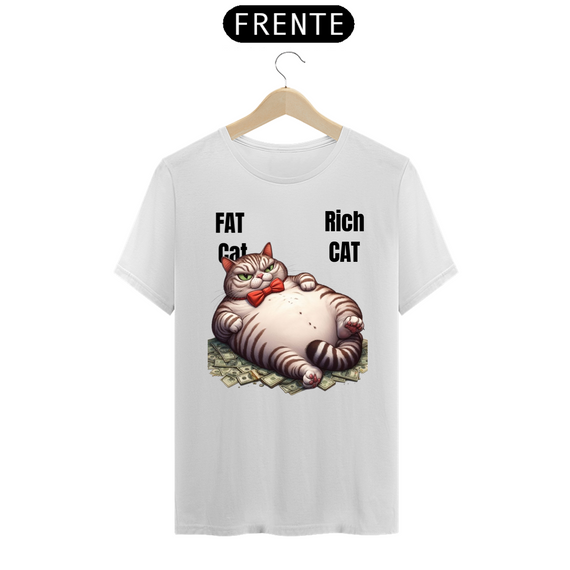 T-Shirt Prime - Fat Cat, Rich Cat 4 Preto