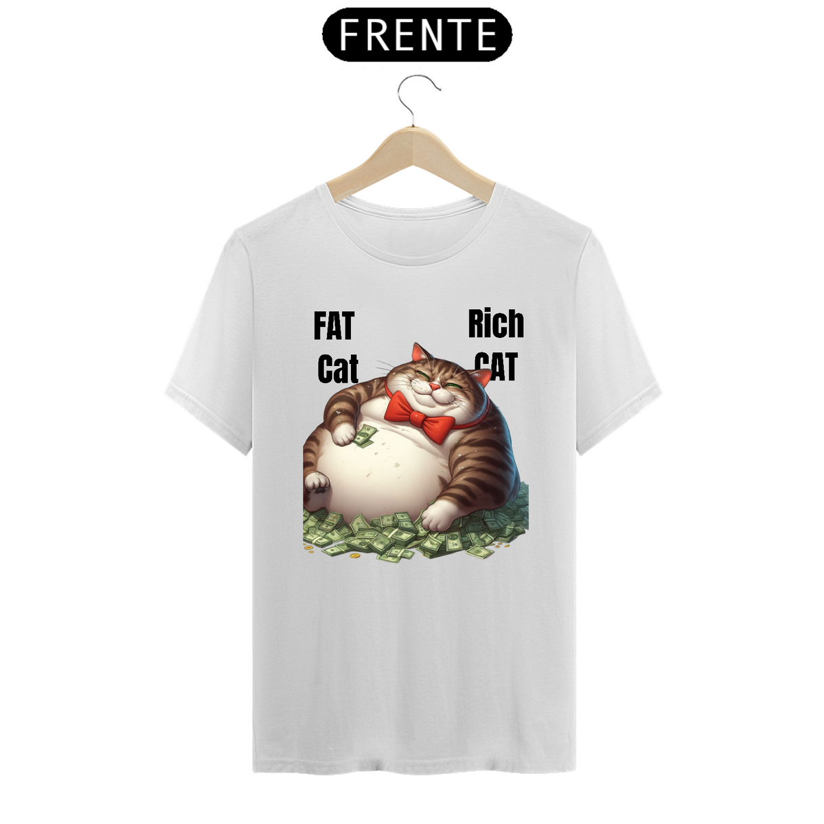 Nome do produto: T-Shirt Prime - Fat Cat, Rich Cat 2 Preto