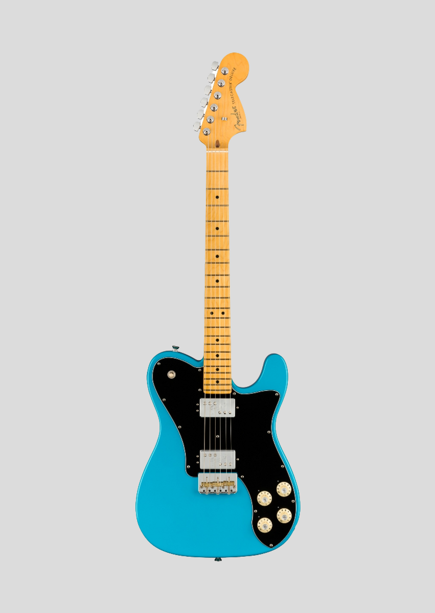 Nome do produto: Poster Retrato - Guitarra Fender American Professional II Telecaster Deluxe Miami Blue - HD