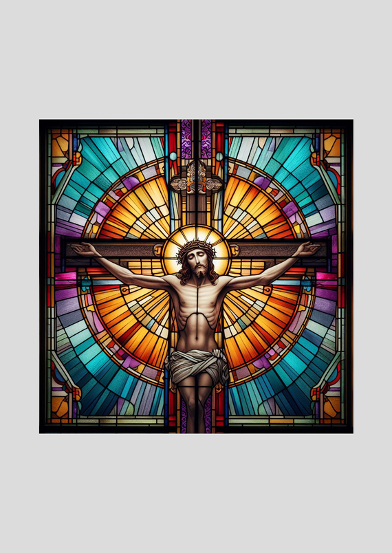 Poster Retrato - Jesus - Vitral 1