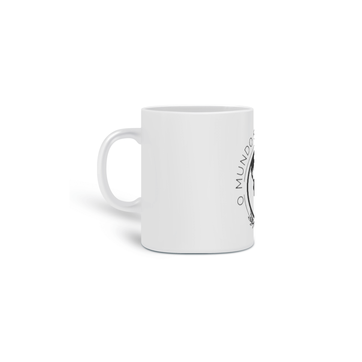 Nome do produto: Caneca Cerâmica - O Mundo Em Estampas - Logo Preto